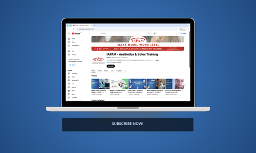 Image of computer with IAPAM's Youtube learning channel